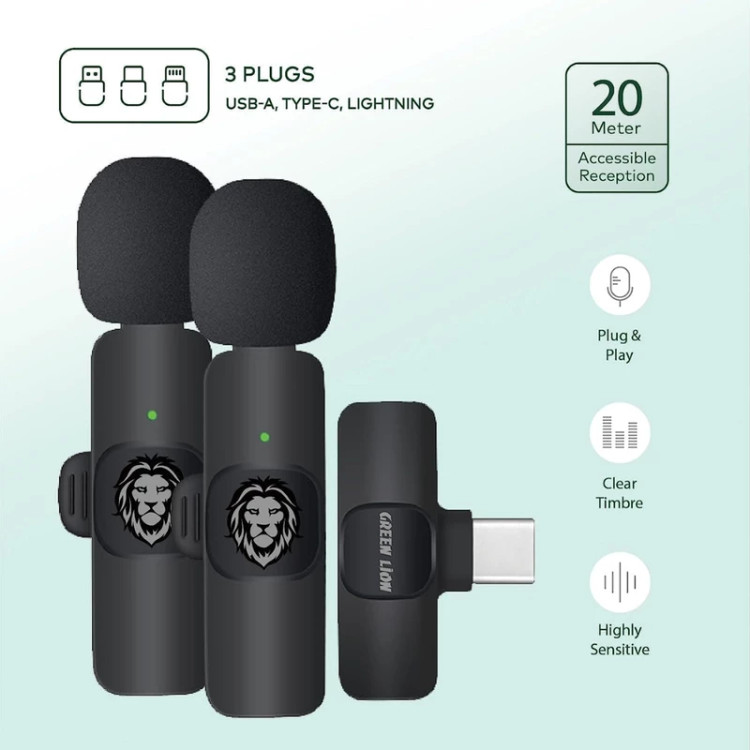 میکروفن یقه ای گرین لاین مدل DualMic