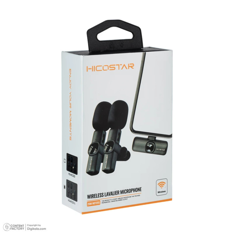 میکروفن یقه ای هایکواستار مدل HS-MC521C بادرگاه اتصال USB-C