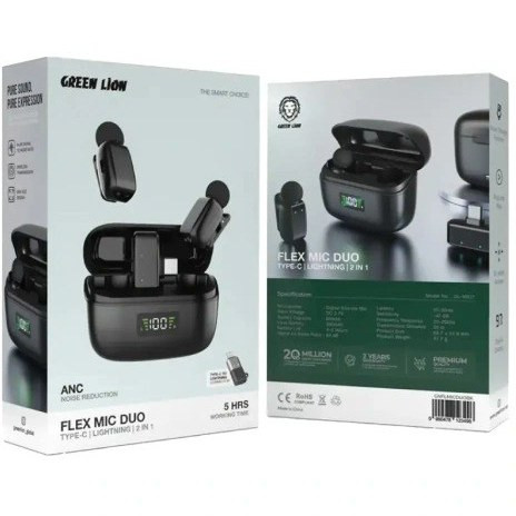 میکروفون یقهای گرین لاین مدل Flex Mic Duo بیسیم