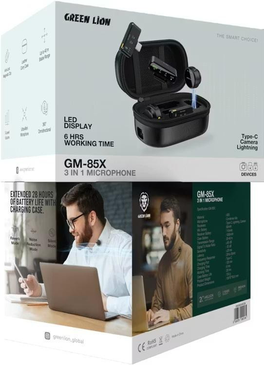ست میکروفن بی سیم گرین لاین مدل GM-85X با درگاههای اتصال USB C