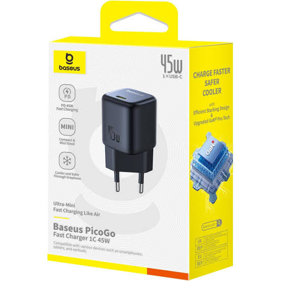 شارژر دیواری 45 وات بیسوس مدل PicoGo 45W